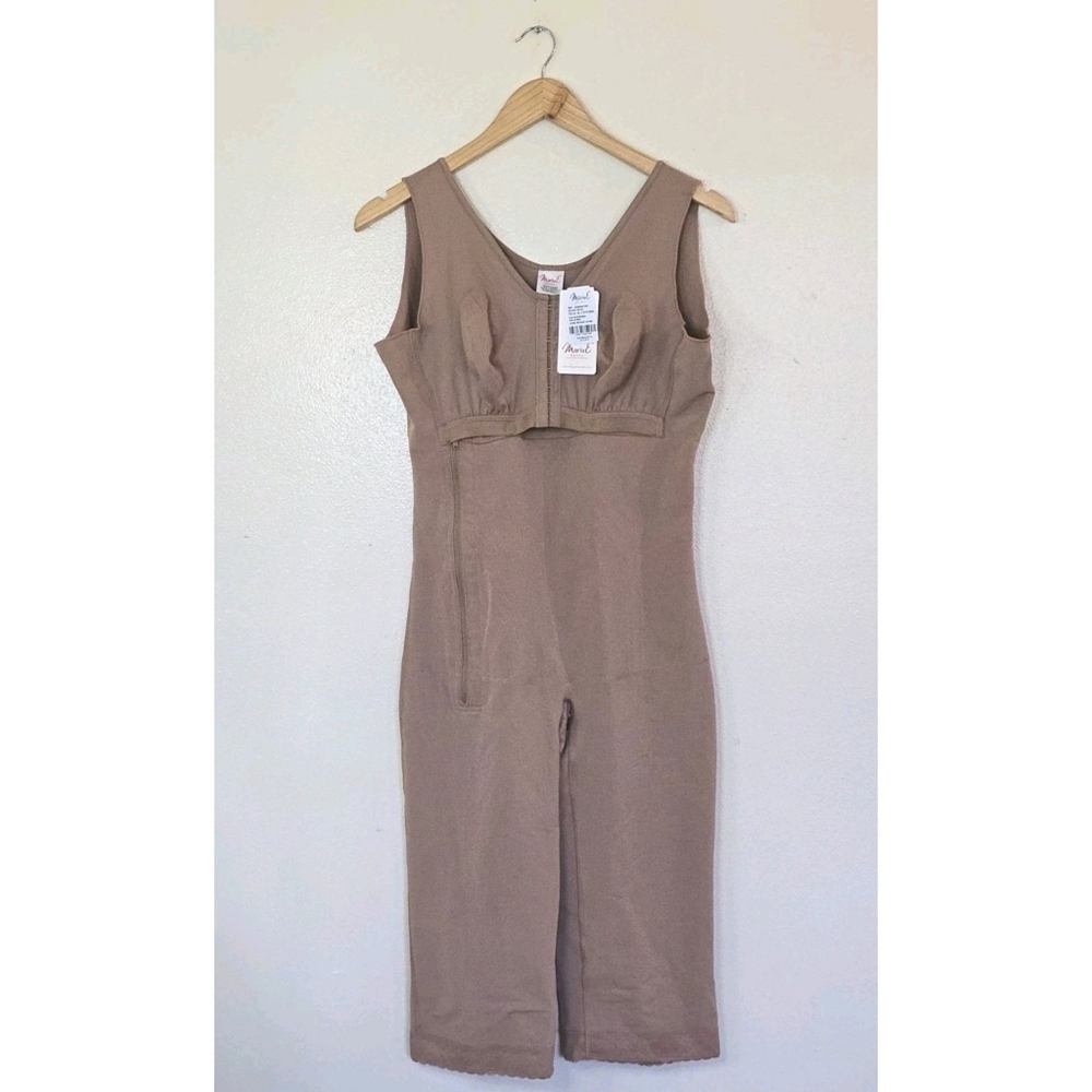 MariaE Fajas Capri Bodysuit XXL Mocha Post Surgical Compression Shapewear